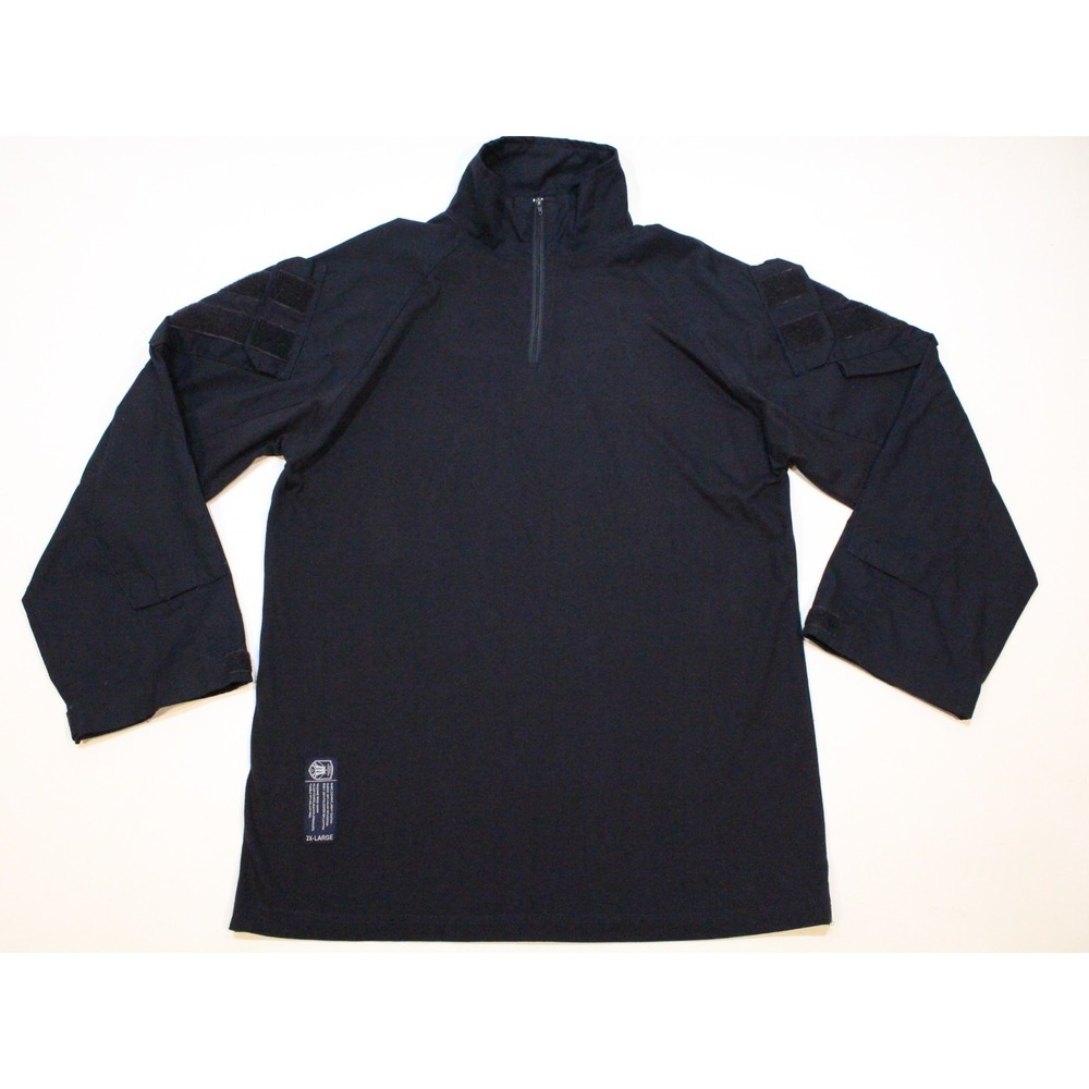 Brooklyn Armed Forces Shirt Mens 2XL Navy Blue Long Sleeve Army Custom‎ Combat